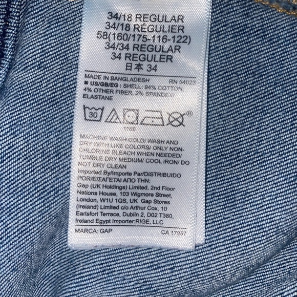 Gap 1969 True Skinny Jeans Blue SIZE 34/18R - Picture 8 of 9
